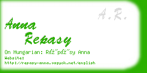 anna repasy business card